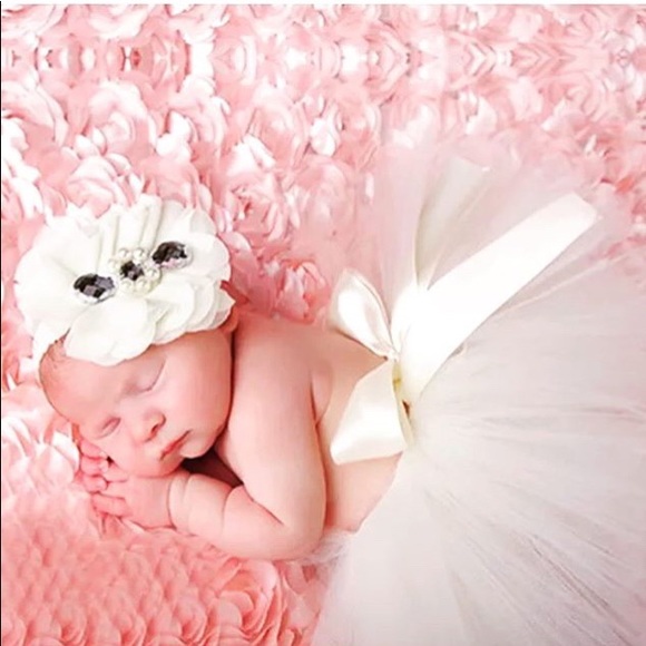 New newborn photo tutu & headband prop handmade - Picture 1 of 1